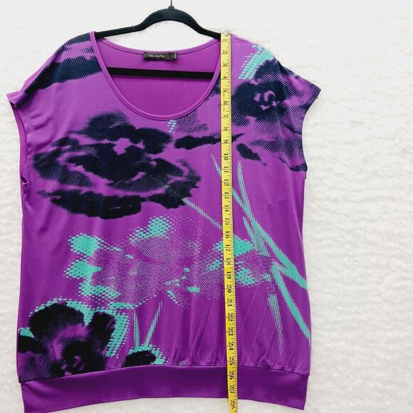 Blouse Size XL Purple Floral Whimsycore Y2K Soft Girl Alt Cottagecore Workwear - Picture 5 of 10